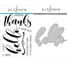 Altenew Clear Stamps 6X8 + Die Set - Mega Greetings UTG�ENDE