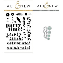 Altenew Clear Stamps 4X6 + Die Set - Party Time! UTG�ENDE