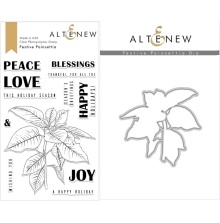Altenew Clear Stamps 4X6 + Die Set - Festive Poinsettia UTG�ENDE