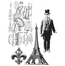 Tim Holtz Cling Stamps 7X8.5 - Paris Memoir CMS159