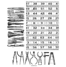 Tim Holtz Cling Stamps 7X8.5 - Artful Tools CMS163
