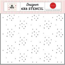 Carta Bella Be Mine Stencil 6X6 - Hearts Aflutter