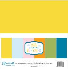 Echo Park Solids Collection Kit 12X12 - You Are My Sunshine