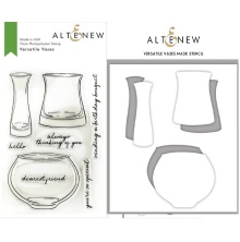 Altenew Clear Stamps 4X6 + Stencil Set - Versatile Vases UTG�ENDE