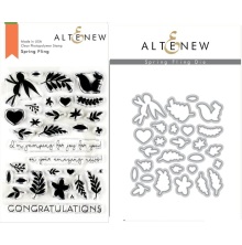 Altenew Clear Stamps 4X6 + Die Set - Spring Fling UTG�ENDE
