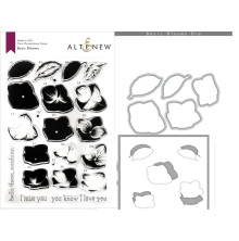 Altenew Clear Stamps 6X8 + Stencil, Die Set - Basic Blooms UTG�ENDE