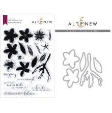 Altenew Clear Stamps 6X8 + Die Set - Playful Plumeria UTG�ENDE