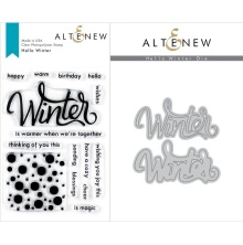 Altenew Clear Stamps 4X6 + Die Set - Hello Winter UTG�ENDE