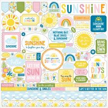 Echo Park Cardstock Stickers 12X12 - You Are My Sunshine