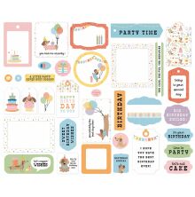Echo Park Cardstock Die-Cuts 34/Pkg - Party Animal Frames &amp; Tags
