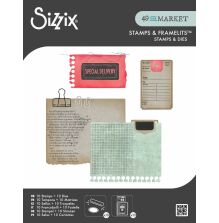 Sizzix Framelits Die &amp; Stamp Set By 49 And Market - Creative Combos