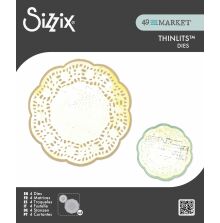 Sizzix Framelits Die &amp; Stamp Set By 49 And Market - Doily Duo