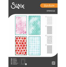 Sizzix A6 Layered Stencils By Vicki Boutin - Buildables Backgrounds #1