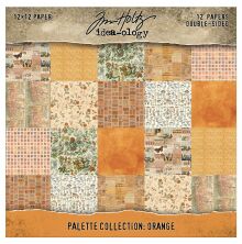 Tim Holtz Idea-ology Double- Sided Cardstock 12X12 - Orange