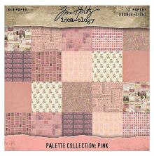 Tim Holtz Idea-ology Double- Sided Cardstock 8X8 - Pink