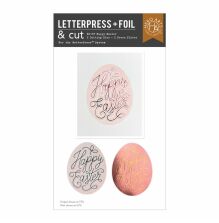 Hero Arts Letterpress + Foil &amp; Cut - Happy Easter