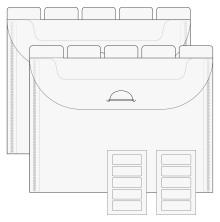 TOO 4X6 Flip Flap Tabbed Divider Pockets 10/Pkg