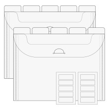TOO 5X7 Flip Flap Tabbed Divider Pockets 10/Pkg