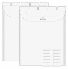TOO 8.5X11 Flip Flap Tabbed Divider Pockets 10/Pkg