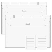 TOO 9X6 Flip Flap Tabbed Divider Pockets 10/Pkg