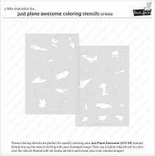 Lawn Fawn Coloring Stencils - Just Plane Awesome LF4056