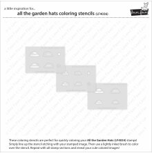 Lawn Fawn Coloring Stencils - All The Garden Hats LF4036