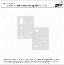 Lawn Fawn Coloring Stencils - A Mole Lot Of Flowers LF4033