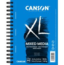 Canson XL Multi-Media Spiral Paper Pad 5.5X8.5 - 60 Sheets