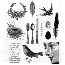 Tim Holtz Cling Stamps 7X8.5 - Nature Walk CMS181