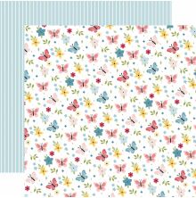 Echo Park In Full Bloom Cardstock - Butterflies And Flowers