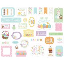 Echo Park Cardstock Die-Cuts 33/Pkg - Easter Basket Ephemera