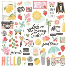 Simple Stories Chipboard Pieces 51/Pkg - Pink Lemonade