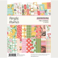 Simple Stories Double-Sided Paper Pad 6X8 - Pink Lemonade