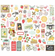 Simple Stories Bits &amp; Pieces Die-Cuts 82/Pkg - Pink Lemonade