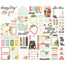Simple Stories Bits &amp; Pieces Die-Cuts 80/Pkg - Pink Lemonade Journal