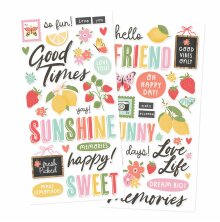 Simple Stories Foam Stickers 50/Pkg - Pink Lemonade