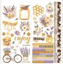 Simple Stories Sticker Sheet 12X12 - Simple Vintage Lavender Fields Icons