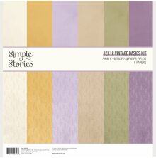 Simple Stories Basics Paper Pack 12X12 - Simple Vintage Lavender Fields