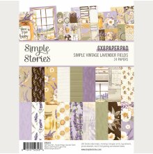 Simple Stories Double-Sided Paper Pad 6X8 - Simple Vintage Lavender Fields
