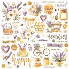 Simple Stories Chipboard Pieces 63/Pkg - Simple Vintage Lavender Fields