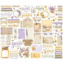 Simple Stories Bits &amp; Pieces Die-Cuts 107/Pkg - Simple Vintage Lavender Fields J