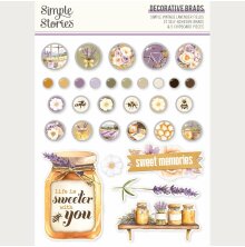 Simple Stories Self-Adhesive Brads - Simple Vintage Lavender Fields