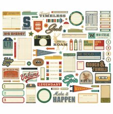 Simple Stories Bits &amp; Pieces Die-Cuts 84/Pkg - Rustic Legend Journal