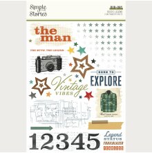 Simple Stories Rub Ons - Rustic Legend