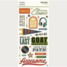 Simple Stories Foam Stickers 62/Pkg - Rustic Legend