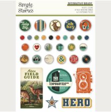 Simple Stories Self-Adhesive Brads - Rustic Legend
