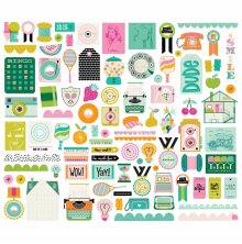 Simple Stories Bits &amp; Pieces Die-Cuts 94/Pkg - Color Me Happy