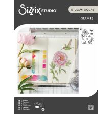 Sizzix Studio Clear Stamp Set by Willow Wolfe - Flowers and Creatures