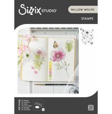 Sizzix Studio Clear Stamp Set by Willow Wolfe - Cosmo and Butterflies