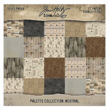 Tim Holtz Idea-ology Double- Sided Cardstock 12X12 - Neutral